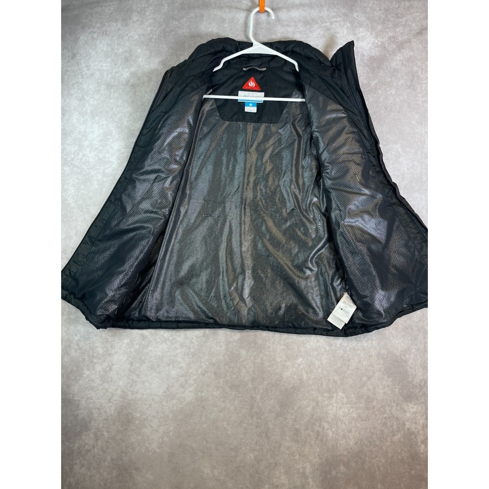 Columbia Down Vest Mens Medium Omni Heat Puffer Black Full Zip Up Hiking Outdoor - Picture 4 of 14